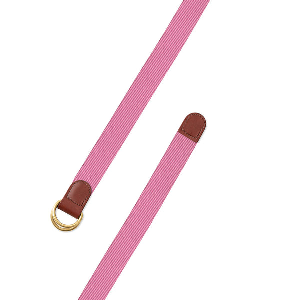 Textured Pink Belgian Surcingle D-Ring Belt - Barrons-Hunter