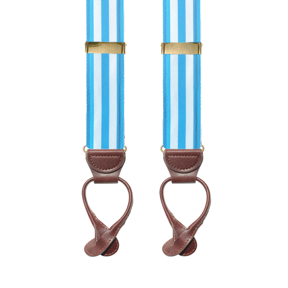 Carolina Blue &amp; White Grosgrain Ribbon Brace