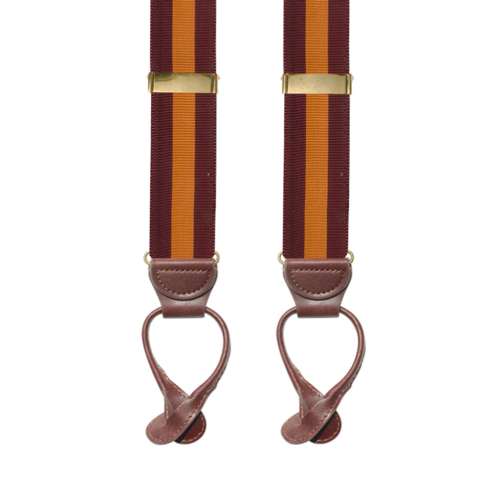 Maroon &amp; Orange Grosgrain Ribbon Brace