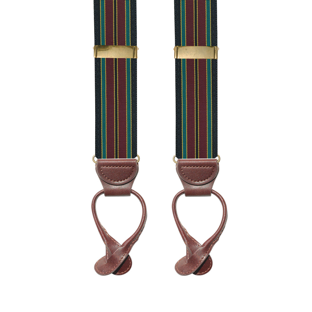 Navy &amp; Burgundy &amp; Green Grosgrain Ribbon Brace