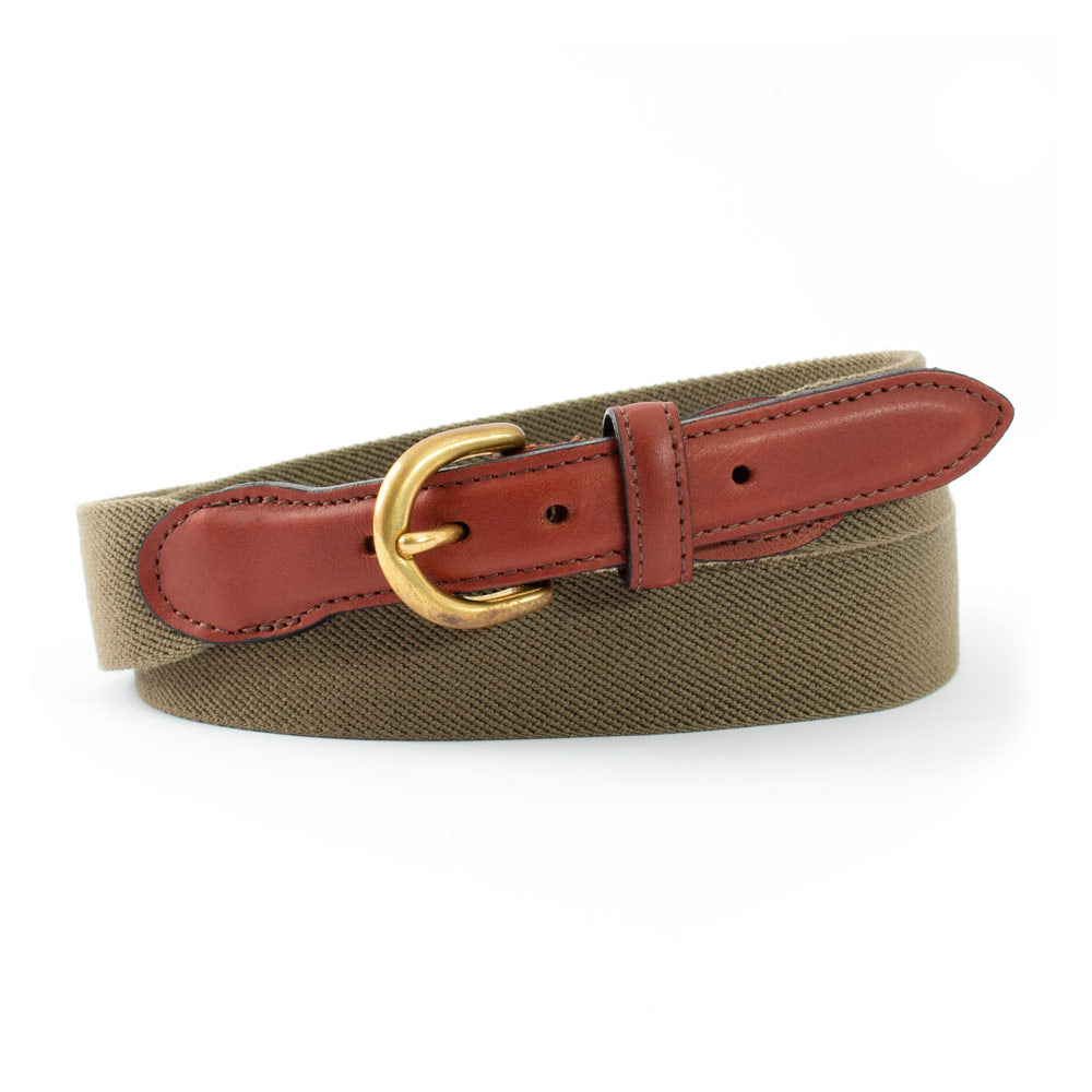 Olive Belgian Stretch Children&#39;s Belt