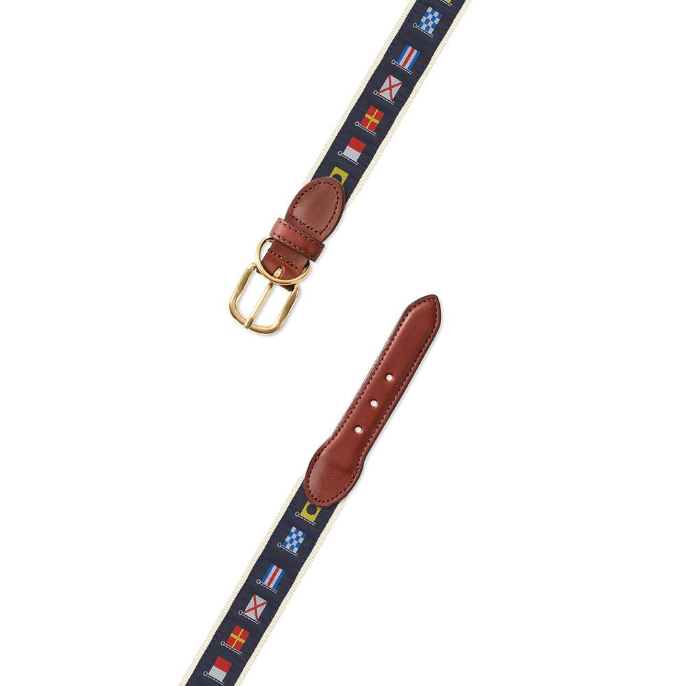 Nautical Flags Motif Dog Collar